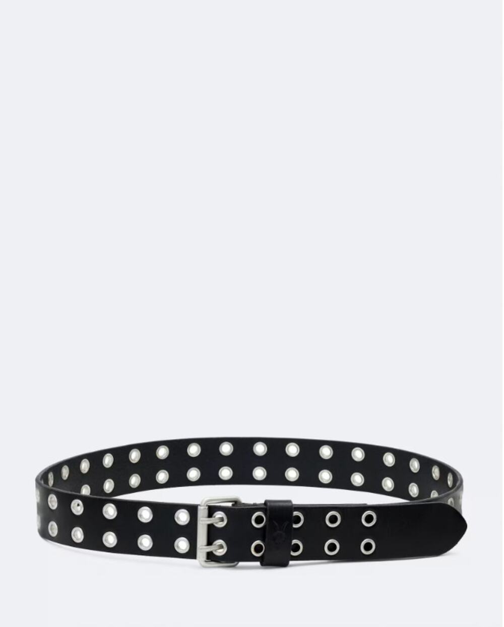 All Saints 38mm Sturge Roller-Buckle Leather Eyelet Belt Black M/L